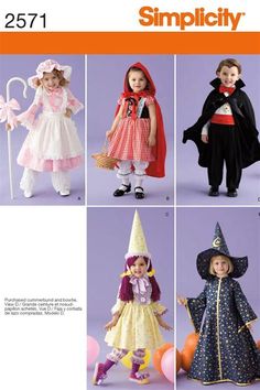 children's and girls'halloween costumes sewing pattern