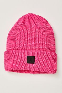 Simply essential, this beanie features a classic knit look with a soft, warm fleece lining for extra insulation on cold days. **Features:** Knit outer; fleece lining; Buti detail **Why We ❤ It:** This beanie matches almost anything and will keep you warm on the coldest days | Let's Race Fleece Lined Recycled Yarn Beanie by FP Movement at Free People, Bubblegum Fleece Lined Beanie One Size, Fleece Lined Beanie, Casual Warm Pink Beanie, Pink Knitted Beanie For Outdoor, Pink Beanie For Outdoor, Pink Winter Beanie One Size, Warm Pink Acrylic Beanie, Free People Hat, Bubblegum Color