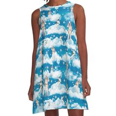 Loose-fit, mid-length sleeveless dress with silky handfeel. Printed on both sides. Machine washable. Size range XS-2XL. Dress For Sale, Both Sides, Mid Length, Dresses For Sale, A Line Dress, Sleeveless Dress, A Line, Loose Fitting, Multi Color