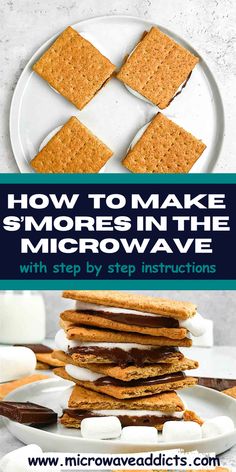 how to make s'mores in the microwave with step by step instructions