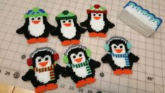 the penguins have been made out of bead and are ready to be sewn