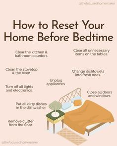 how to rest your home before bedtime info graphic by the house doctor on flickr