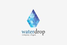 the logo for water drop company, which is designed to look like an iceberg