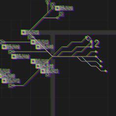 an image of a computer screen with lines and numbers on it, all connected together