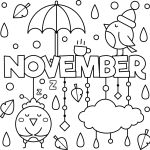 a black and white image with the words november written in front of it, surrounded by raindrops