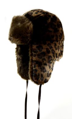 Snow Leopard Top Hat, Leopard Ny Hat, Leather Hat Winter, Winter Hats Trending, Earflap Hats Women, Cheap Fitted Knit Hats, Leopard Print Fur Hat, Luxury Fur Felt Hat With Flat Bill, Fur Hat Woman