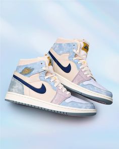 OG AJ 1s have long been the most valuable grails for collectors, but new styles and variations also get their fair share of attention. A crowd favorite is the Zoom CMFT series, loved for their extra comfort, and the "Celestine Blue" colorway is as clean as they come. Jordans 1, Jordan 1 Shoes, Cheap Jordan Shoes, Preppy Shoes, Nike Air Shoes