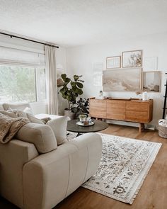 the living room is clean and ready to be used as an office or family room