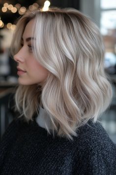 23 Gorgeous Winter Hair Color Ideas For Blondes Medium Skin Blonde Hair, Winter Blonde Hair Shadow Root, Winter Ice Blonde Hair, Ashy Fall Blonde, Winter Ash Blonde Hair Color, Blond Winter Hair Color, Cool Winter Blonde Hair, Winter Blonde Hair Color Ideas, Very Blonde Balayage