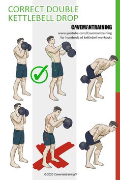 a man doing kettlebell exercises with the correct instructions for him to do it on his chest