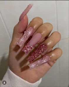 Nail Noel, Winter Nails Acrylic, Cute Christmas Nails, Her Nails, Christmas Nails Acrylic, Xmas Nails, Acrylic Nails Coffin, Nailed It, Square Acrylic Nails