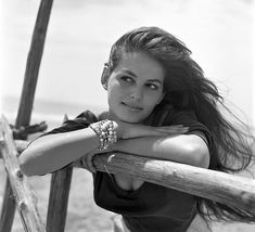 black and white photograph of a woman leaning on a wooden fence with her arms crossed