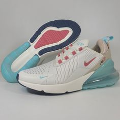 Up For Grabs Are The Nike Air Max 270 Sail Copa White Pink Blue Shoes Dq4698-100 Women’s Sizes. Brand New Without Box And Never Worn. Thanks Air Max 270 Women, Air Foamposite Pro, Nike Zoom Kobe, Nike Sb Zoom, Nike Air Max 95