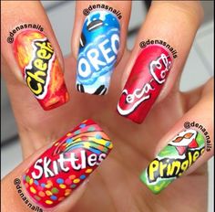 Minimalist Gel Nails Food Nail Art, Food Nails, Fake Nails Designs, Trendy Nail Design, Cute Nail Art, Cute Nail Designs