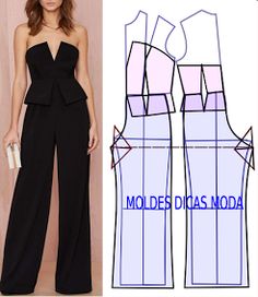 the front and back view of a woman's jumpsuit