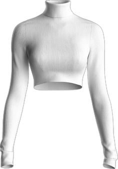 a white crop top with long sleeves