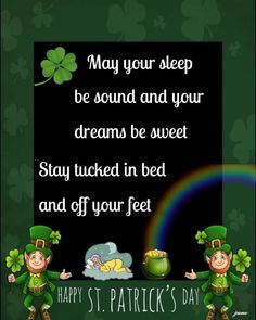 st patrick's day greeting card with lepreite and pot of gold