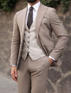 Three Pieces Suits Men, Two Piece Suit For Men, Suits For Engagement Men, 3 Piece Suit For Men, 3 Piece Wedding Suit, Mens Three Piece Suit Wedding Grooms, Cream 3 Piece Suit Men, 3 Piece Suits Men, Cream Coat Outfit Men