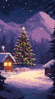 Pixel Art Christmas Scenery Wallpapers Click the image for the high res version to download Subscribe for Daily Free Wallpapers #pixelartwallpaper #pixelart #wallpaper4k #pixelartchristmas #christmaswallpaper #christmaswallpaperaesthetic Christmas Pixel Art Wallpaper, Christmas Cozy Wallpaper, Christmas Pixel Art, Season Wallpapers, Christmas Pixel, Ulquiorra And Orihime, Pixel Art Background, Christmas Scenery, 8 Bits