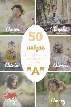 the 50 unique baby girl names starting with aa