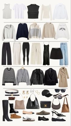 Chic Capsule Wardrobe, Spring Capsule Wardrobe, Clothes And Shoes, Everyday Fashion Outfits