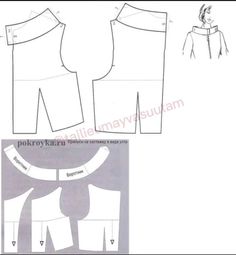 the front and back view of a women's blouse pattern