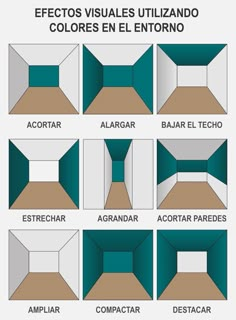 an image of different types of walls and flooring in the same color palettes