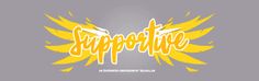 the logo for supprite in yellow and white with an orange wing on it