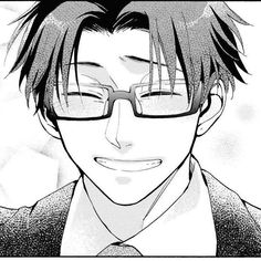 an anime character with glasses and a tie