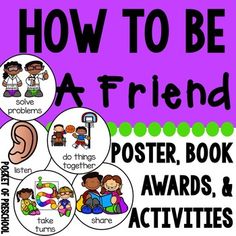 how to be a friend poster book awards and activities