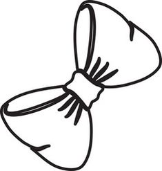 a black and white drawing of a bow