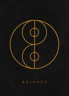 the logo for balance, which is gold and black with a golden circle on it