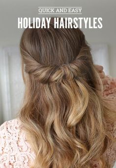 Half Up Hairstyles Shoulder Length, Simple Formal Hair Medium Length, Pined Back Hair Hairstyles, Easy Christmas Party Hairstyles, Easy Party Hairstyles For Long Hair, Easy Party Hair, Holiday Hairstyles For Medium Hair, Cocktail Party Hairstyles, Medium Length Formal Hairstyles