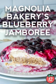 Blueberry Jamboree, Cookie Cake Pie, Blueberry Topping, Magnolia Bakery, Magnolias Bakery, Blueberry Desserts, Layered Desserts, Dessert Dips