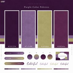 the purple color palettes are all in different shades and sizes, including one for each