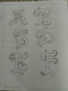 the upper and lower letters are drawn on paper