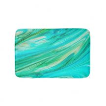 a blue and green marbled coaster on a white background