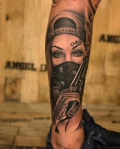 ခြေထောက် Tattoo, Bohemia Rapper, Chicano Tattoos Gangsters, Half Sleeve Tattoo Stencils, Sketch Style Tattoos, Full Leg Tattoos, Samurai Tattoo Design, Biker Tattoos