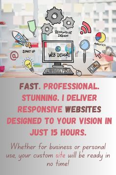 an advertisement for a web development company