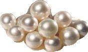 a bunch of white pearls sitting on top of each other