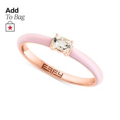 in stock Pink Enamel, Pretty Rings, Morganite, Gold Plated Sterling Silver, Solitaire Ring, Cute Jewelry, Rose Gold Plates, Pretty Things, Custom Jewelry