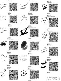 some type of qr code with many different symbols