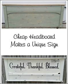 an old dresser has been transformed into a sign