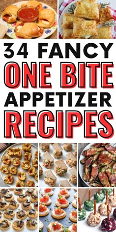 the cover of an appetizer recipe book with images of different appetizers