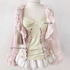 𝘕𝘰𝘵 𝘮𝘪𝘯𝘦, 𝘋𝘦𝘱𝘰𝘱 𝘭𝘪𝘯𝘬𝘦𝘥 Shojo Girl Outfit Aesthetic, Shoujo Girl Fashion, Shojo Fashion, Shojo Girl Outfit, Shojo Outfits, Shoujo Girl Outfit, Hyperfeminine Outfit, Shojo Girl, Cute Kawaii Clothes