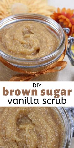 Exfoliating Body Scrub Diy, Sugar Body Scrub Recipe, Brown Sugar Body Scrub, Vanilla Scrub, Diy Vanilla, Body Care Recipes