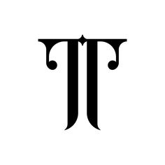 the letter t is made up of two different letters, one in black and white