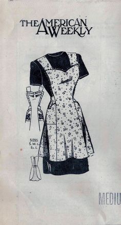 an old fashion sewing pattern for a dress with sleeves and collars, from the american avery