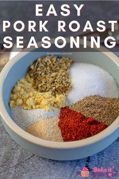 an easy pork roast seasoning recipe in a bowl