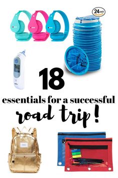 18 of the best items you need for our summer vacation road trip! make this trip the best ever with this list! Road Trip Must Haves, Kids Travel Games, Travel Favorites, Blow Up Beds, Rv Trips, Balance Hormones, Travel Crib